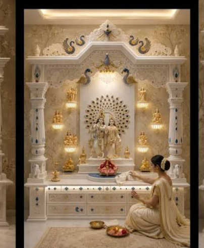 Marble Pooja Mandir Is Inspiring a New Generation of Sacred Interior Design